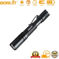 BORUiT BC25 550LM XPL LED Flashlight 5-Mode IPX8 Waterproof Memory Torch Camping Fishing Lantern Use AA/14500 Battery
