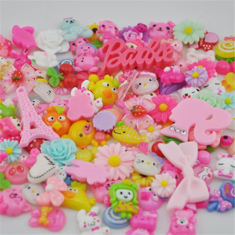 10pcs Lots mix Assort Easter DIY Flat Back Resin Buttons Scrapbooking Craft