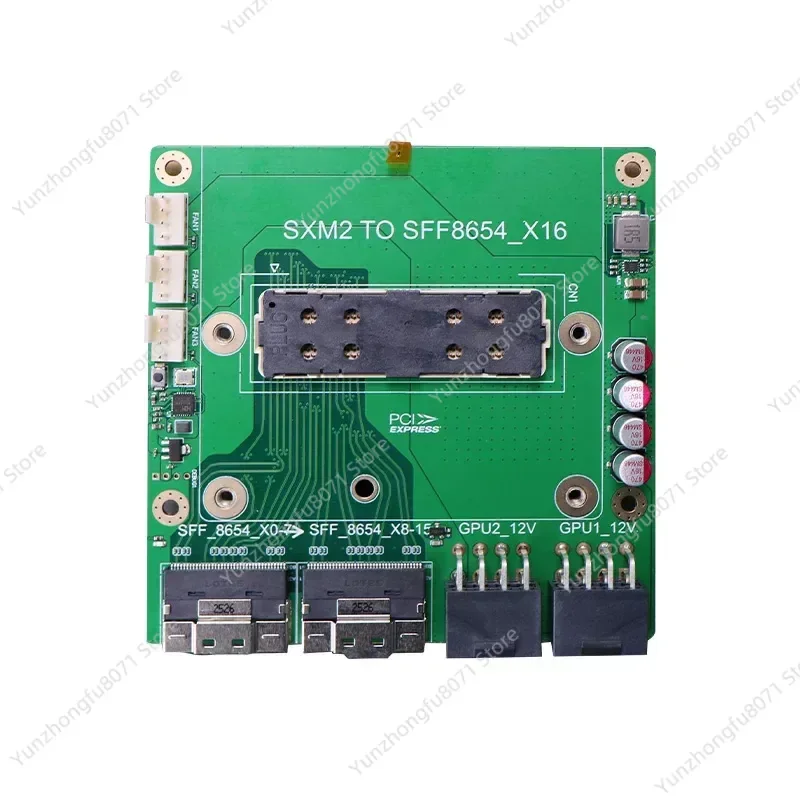 For Speedbridge NVIDIA SXM2 to 8654 Adapter Card For P100 V100 GPU Module with Temp Control Expansion Board