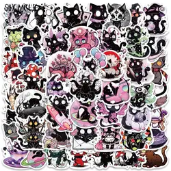 10/30/50PCS Cartoon Scary Soul Black Cat Graffiti Stickers Animals Kawaii DIY Travel Luggage Guitar Fridge Laptop Sticker Decals