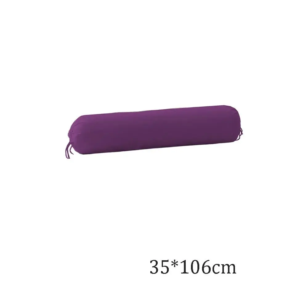 Solid Color Long Cylindrical Pillowcase Removable Washable Bedroom Neck Bolster Pillowslip Durable Household Pillow Case