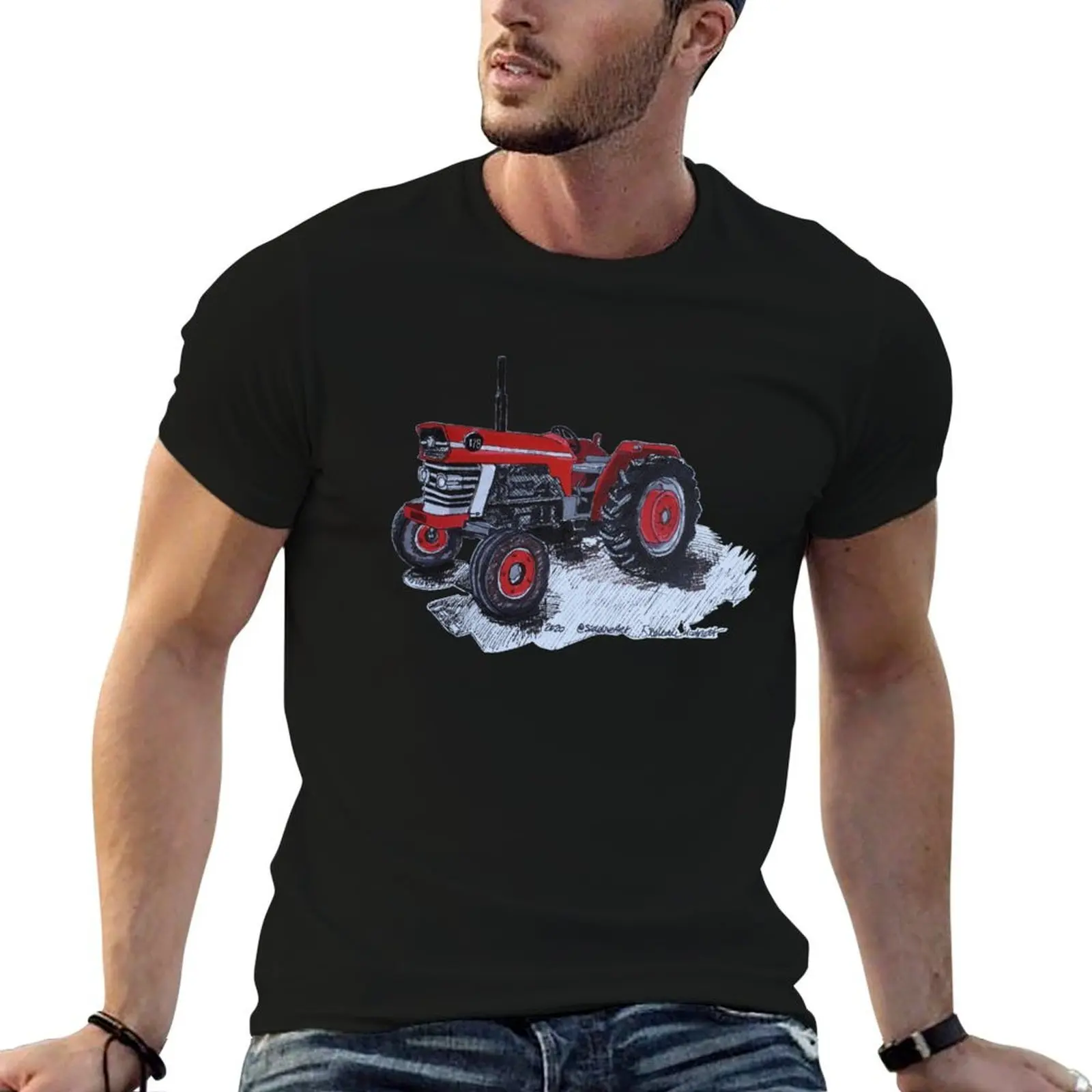 

Red Tractor T-Shirt men t shirt cotton 100% cotton t shirts man 100% T-Shirt