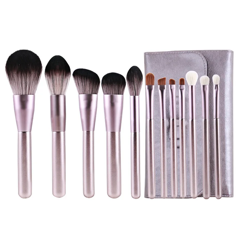 Make-Up Borstels Set Met Houten Handvat Professionele Oogschaduw Foundation Blush Poeder Eyeliner Wimper Make-Up Borstel