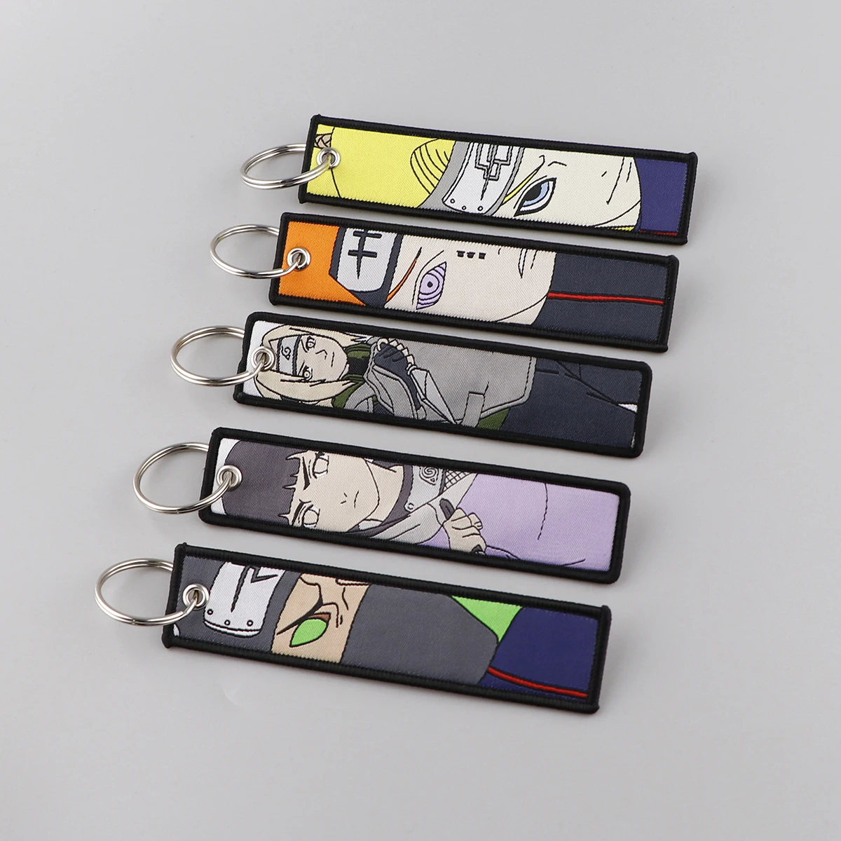 Anime Embroidery Keychain Key Fob For Motorcycle Car Backpack Cute Japanese Fashion Jewelry Accessories Chaveiro Keyring Tag view 5