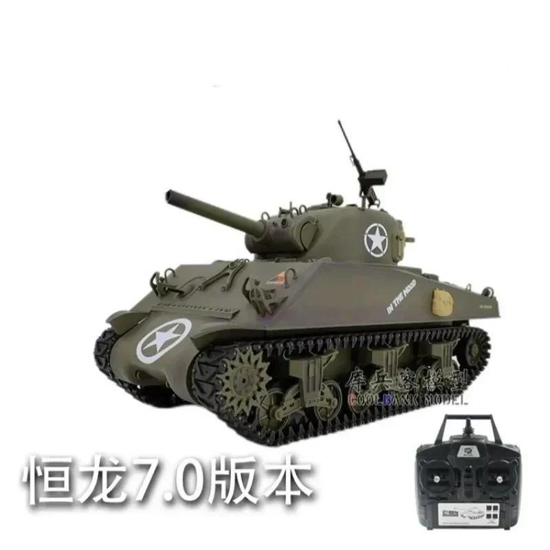 3898-1 Barrel Telescopic Multifunctional Combat 1:16 Competitive Tank M4a3 Remote Control Tank Hand Painted Soldier Toys Gifts