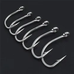 100PCS Stainless steel Fishing Hooks Saltwater Circle Hooks 3X Strong live bait fishhooks for Shark Tuna Big Game Fishing Tackle