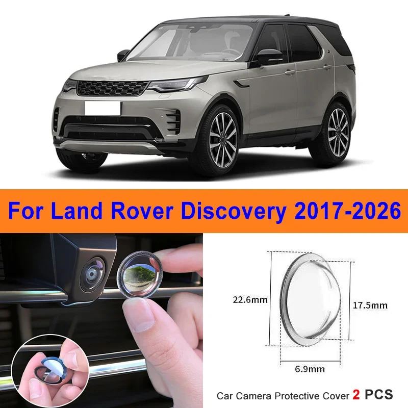 

360 Reverse Image Car Camera Cover Anti-Scratch PC Lens Protector Stickers For Land Rover Discovery 2017-2026 2Pcs