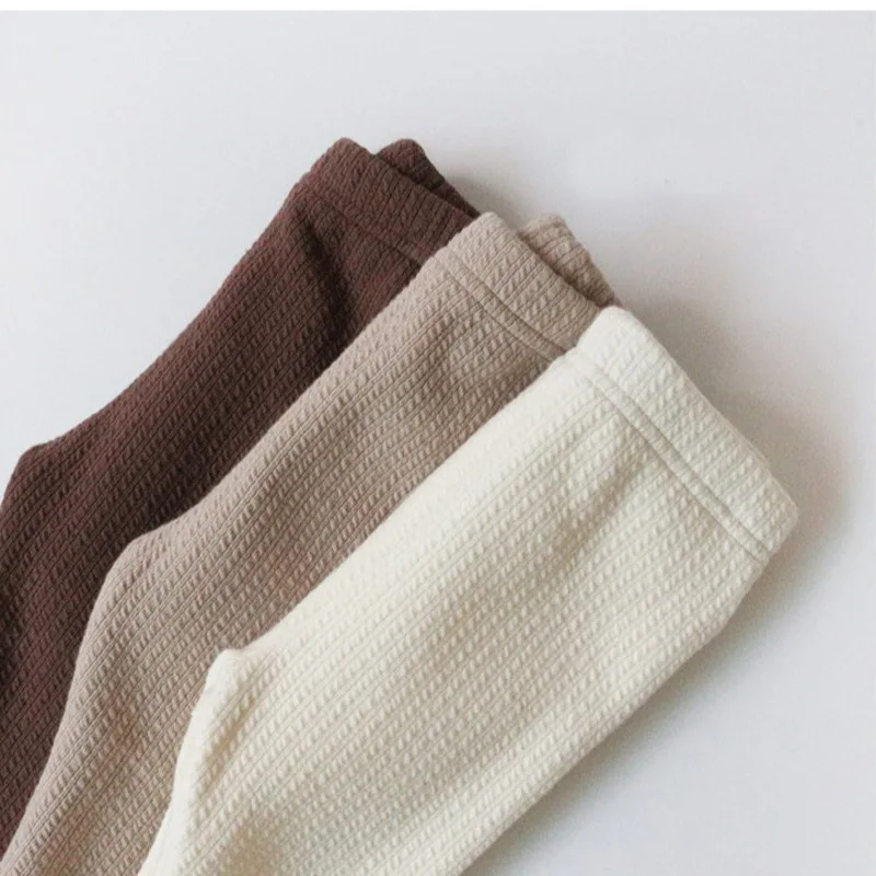 2025 Autumn New Baby Comfortable Pantyhose Cotton Toddler Boy Girl Solid Simple Leggings Infant Casual Tights Baby Trousers