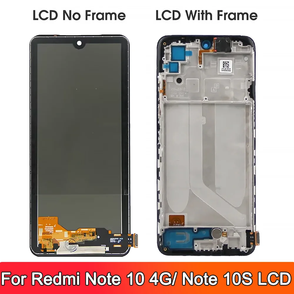 6,43 "LCD dla Xiaomi Redmi Note 10 4G wyświetlacz LCD ekran dotykowy Digitizer montaż wyświetlacza dla Redmi Note10S M2101K7AI M2101K7BG