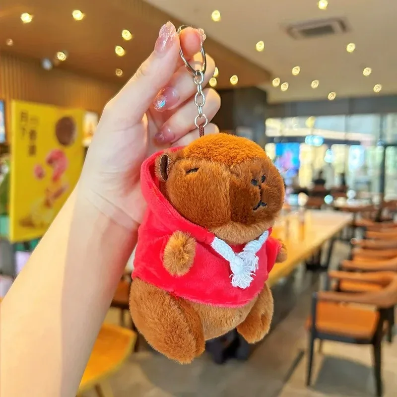 1-20PCS Capybara Plush Toy Keychain Water Pig Plush Doll for Backpack Hanging Christmas Gift Keychain Accesorios