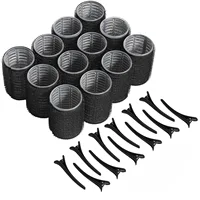 Hair Rollers Set Self Grip Hook Hair Curlers 12pcs Heatless Roller 6/12 Clips Salon Dressing Curlers Sticky Hair Styling Tools