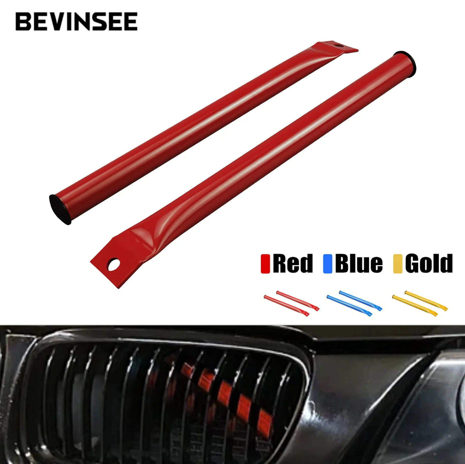 BEVINSEE Steel Front Kidney Braces Kidney Struts for BMW E90 E91 E92 E93 323i 325i 328i 330i 335i 2006-2013