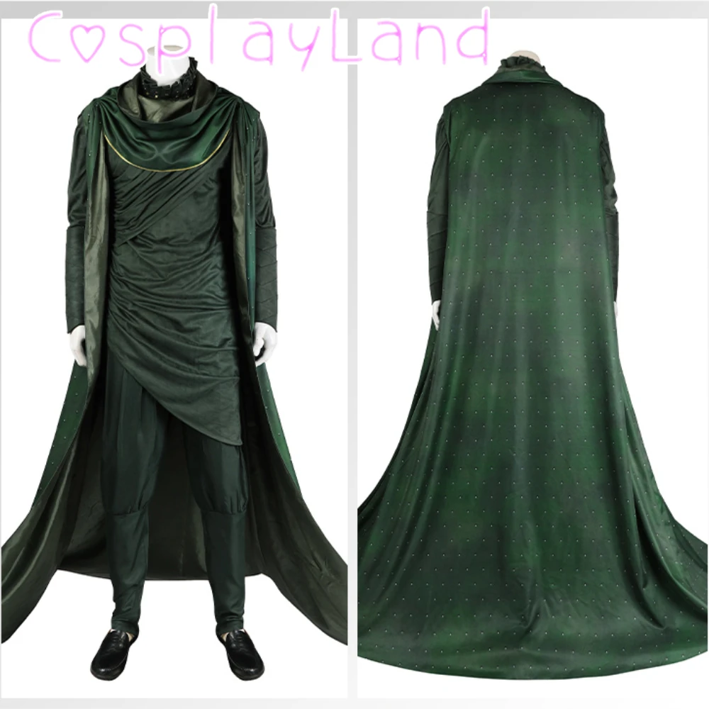 

Carnival Halloween Performance Green Outfit God Of Evil Suit Loki Cosplaay Costume Halloween Carnival Party Comic Con Roleplay