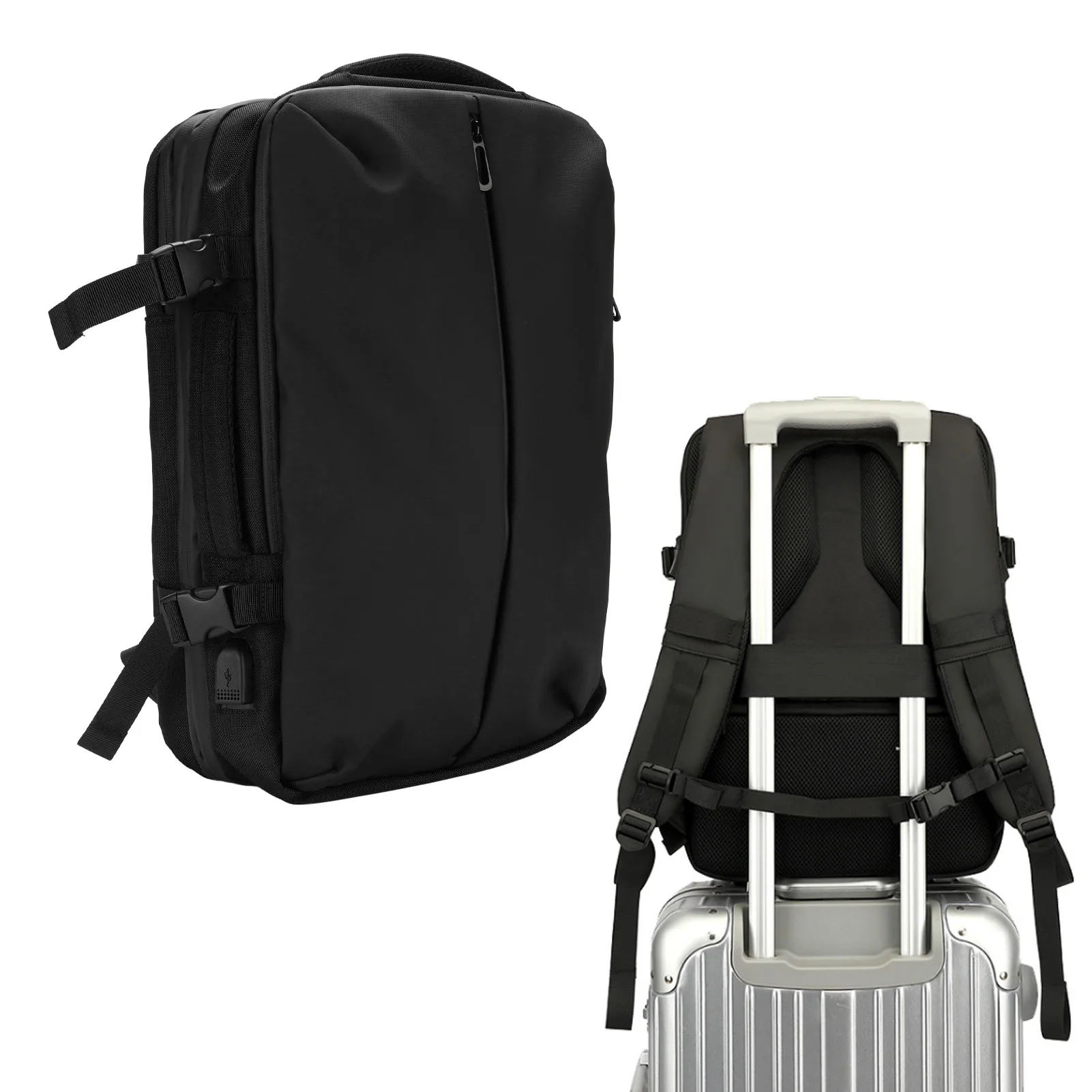 Backpack Dry Wet Separation Vacuum Backpack 180 Degree Opening 22L-55L Large Capacity with USB Charging Port for Business Trip