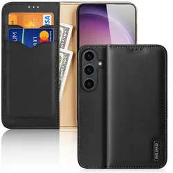 Dux Ducis Original Luxury Real Genuine Leather Wallet Case For Samsung Galaxy S25 S24 Plus Ultra Card Holder Phone Cover
