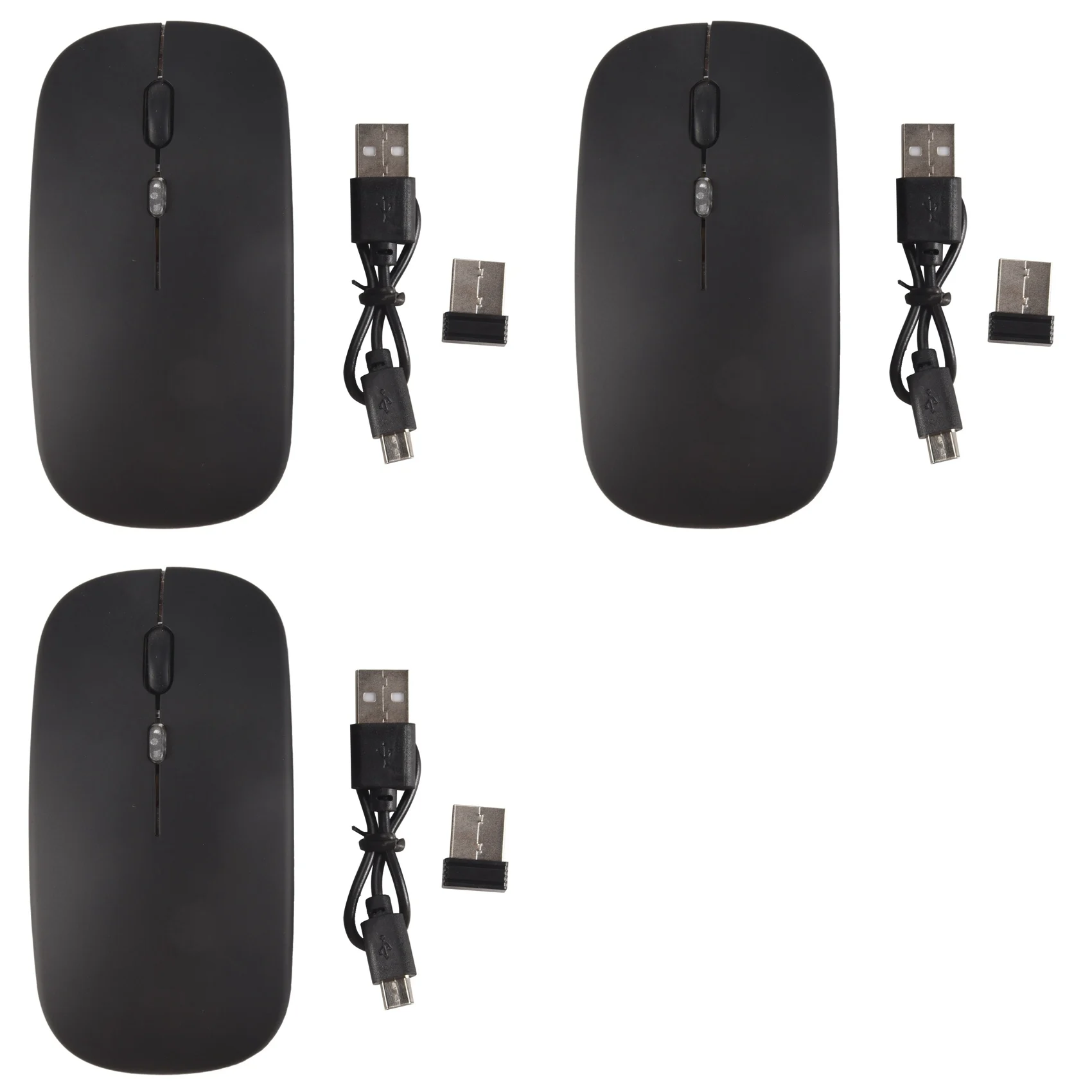 

T64C! 3X Wireless Mouse Bluetooth 5.1 Rechargeable LED Silent Mouse USB Optical Ergonomic Gaming 2.4G Wireless Backlite