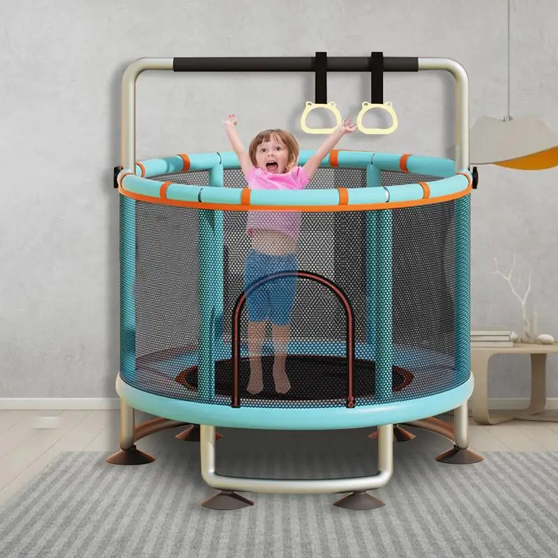 

Toddler Trampoline Funny Indoor Creative Trampoline Outdoor Funny Trampoline With Safety Enclosure Net Hang Rings Swings