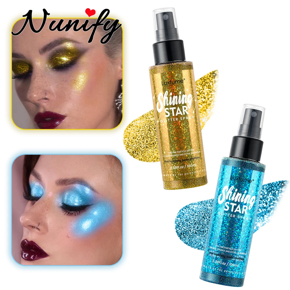 

Shining Star Glitter Spray For Hair Body Festival Adornment Craft 100ml Ladies Makeup Stage Party Glitter Spray Hair Accessories