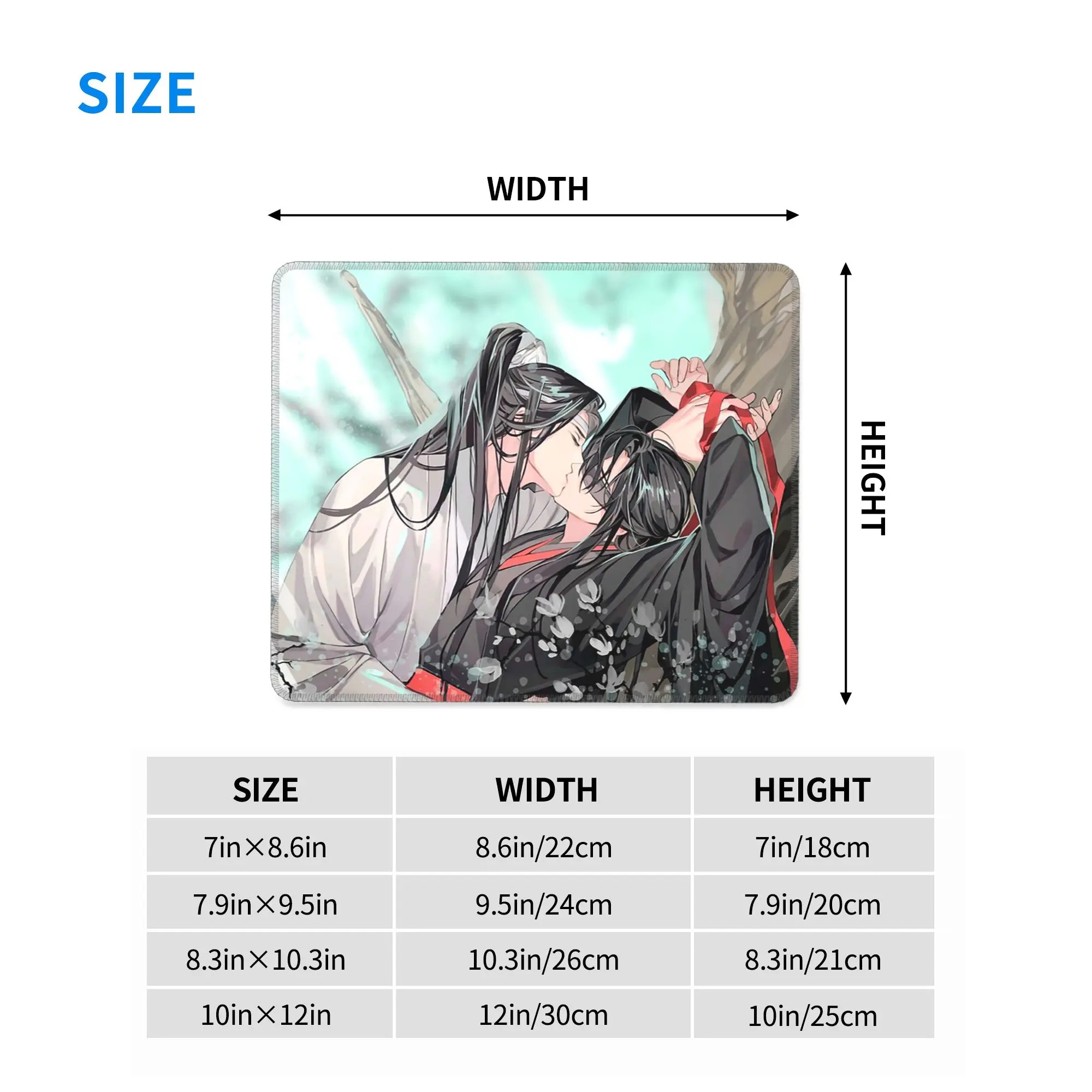Mo Dao Zu Shi The Grandmaster Of Demonic Cultivation Mouse Pad Computer Keyboard Mouse Mat PC Laptop Desk Mat Office Table Mats