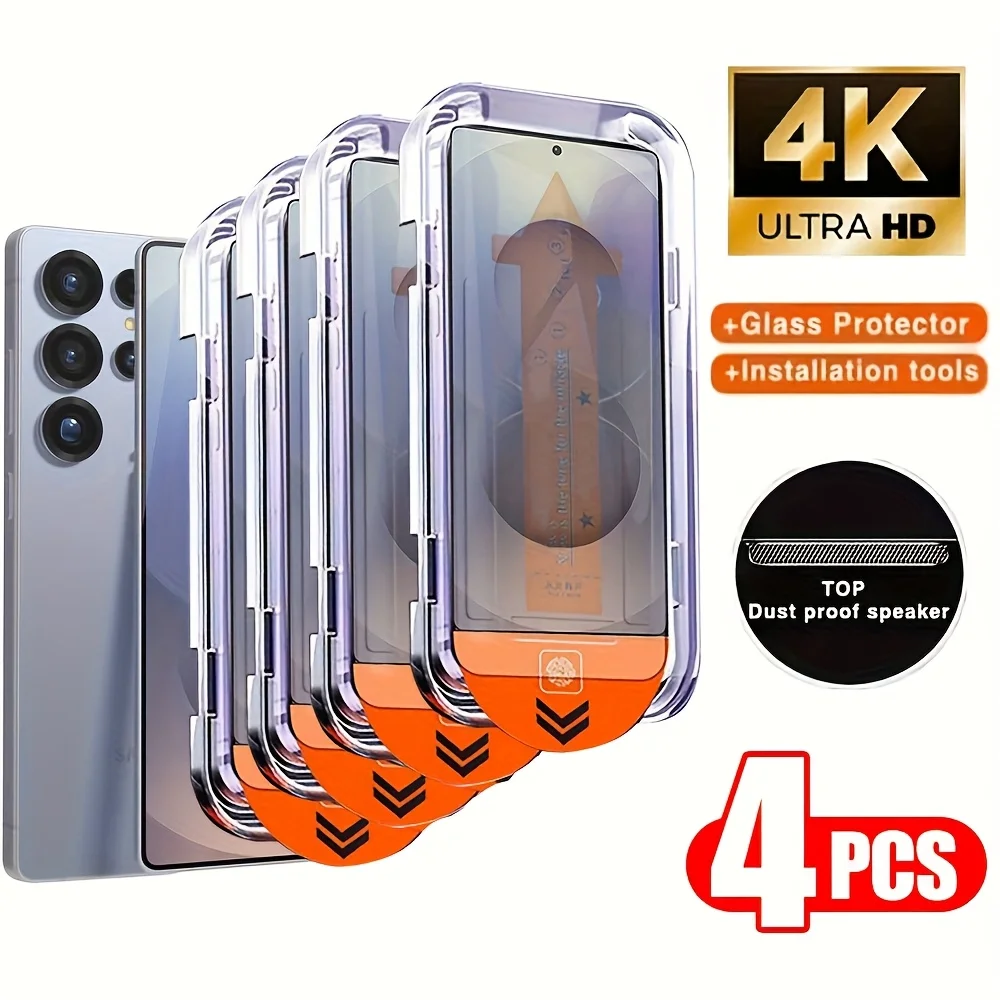 Dust Free Easy Install Screen Protector For Samsung Galaxy S22 Plus S25 Edge S26 S21 S24 Ultra S20 S23 FE Tempered Glass Film