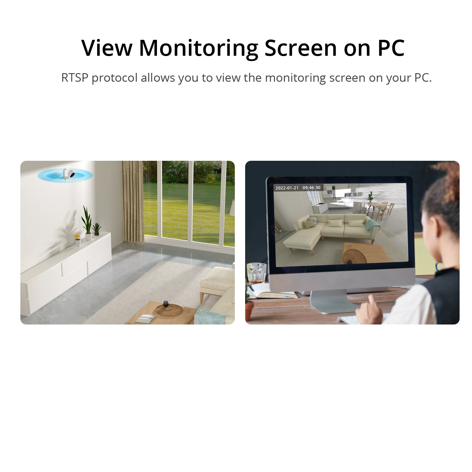 SONOFF CAM Slim Wi-Fi Smart Security Camera 1080P HD Two-way Audio Surveillance Automatic Tracking  Motion Alarm Work with Alexa