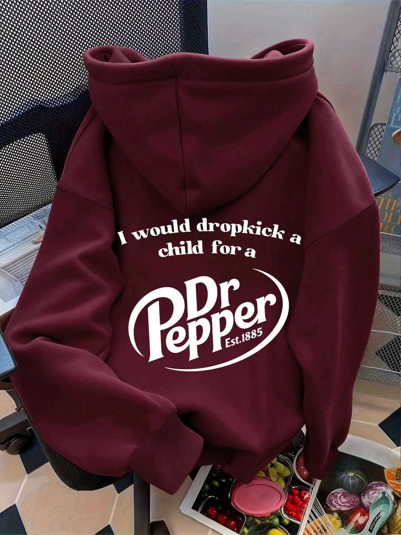 

Женская толстовка с принтом Dr Pepper, повседневная толстовка с длинными рукавами и заниженной линией плеча, осень-зима