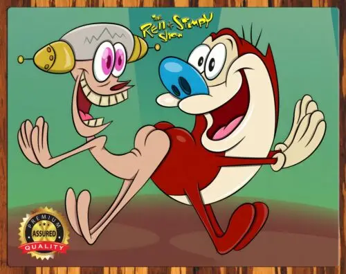 Ren & Stimpy Show - Cartoon - Classic Pose - Metal Sign