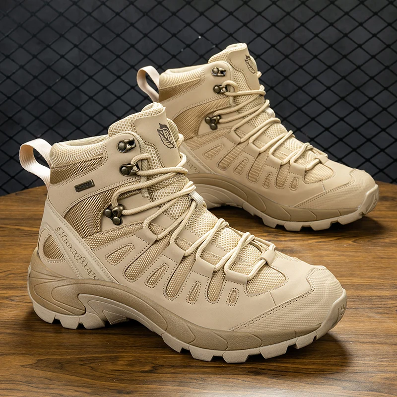 Botas Militares de Media Caña para Hombre, Estilo Combate, Superventas, Tácticas, para Senderismo, Trekking, Duraderas, Impermeables y Cómodas