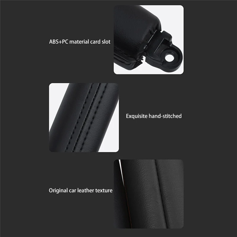 

2PCS Car Front Door Handle Pull Trim PU Leather 7L6867161 For VW Touareg 2003-2010 Parts Side Door Handle Inner LHD RHD Black