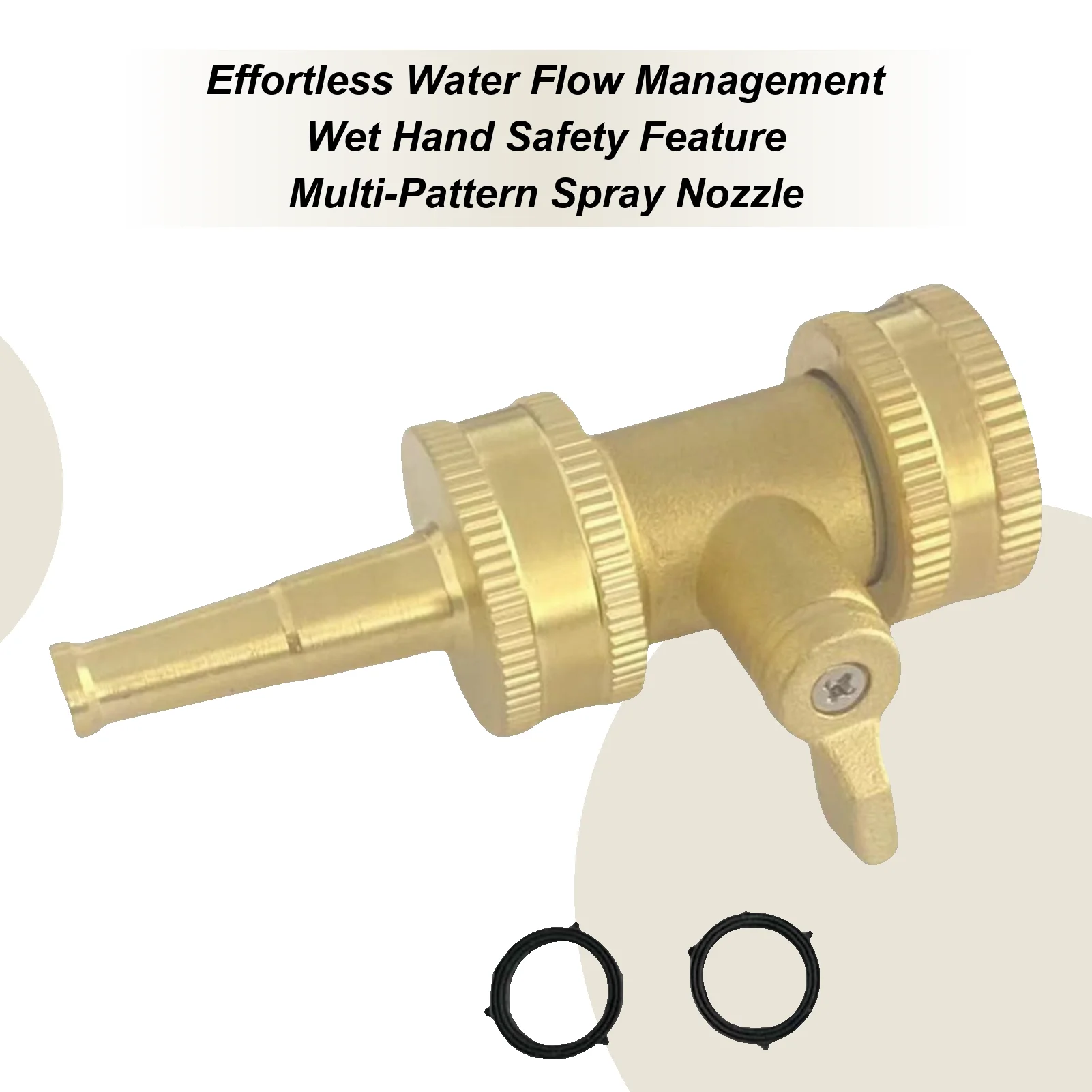 

Латунная насадка для шланга 3/4 дюйма (25 мм) с клапаном, усиленная, противоскользящая, для садовых работ, высокого давления