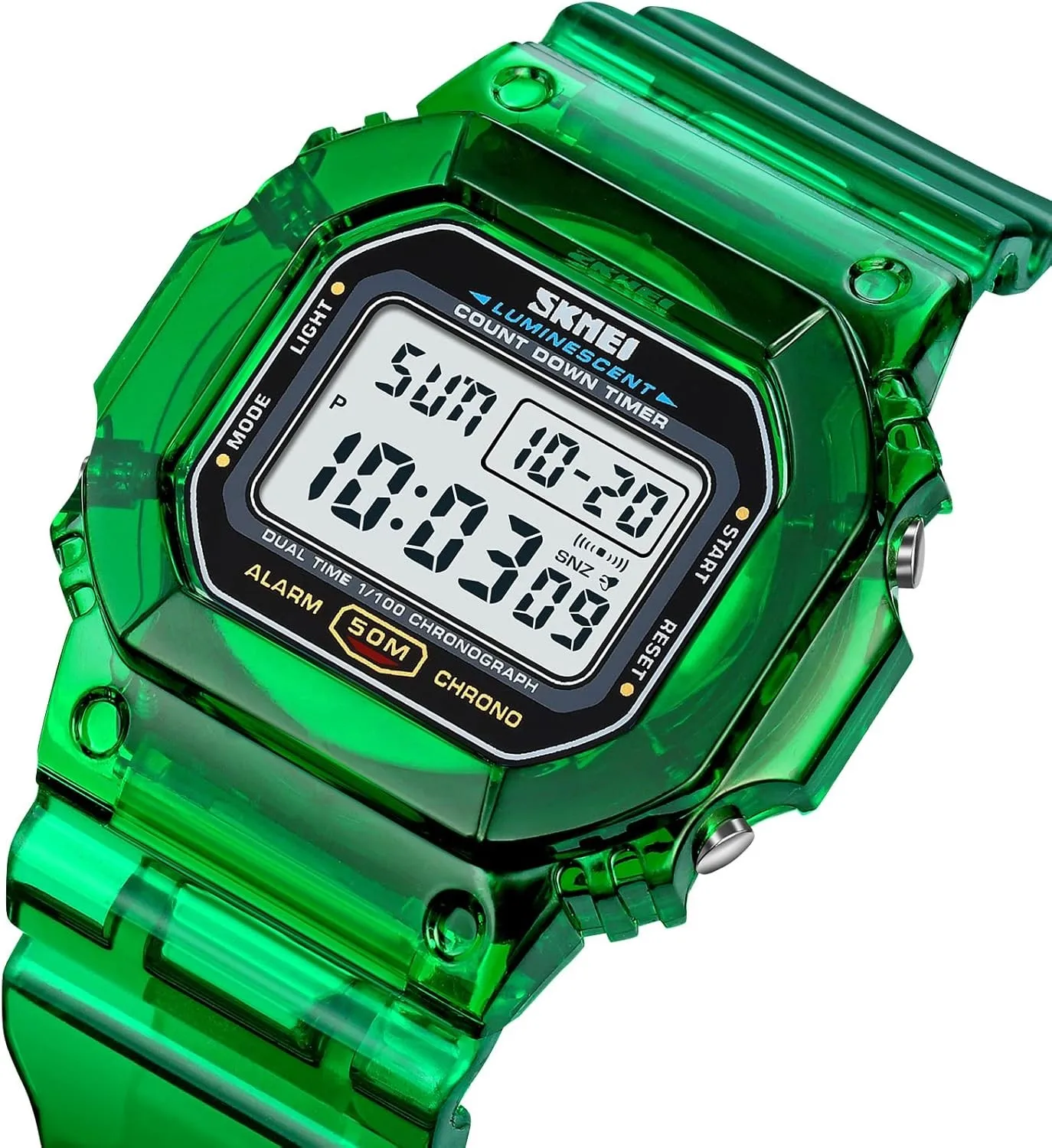 ساعة رقمية عسكرية للرجال 50 متر مقاومة للماء بإضاءة خلفية LED رياضية #2