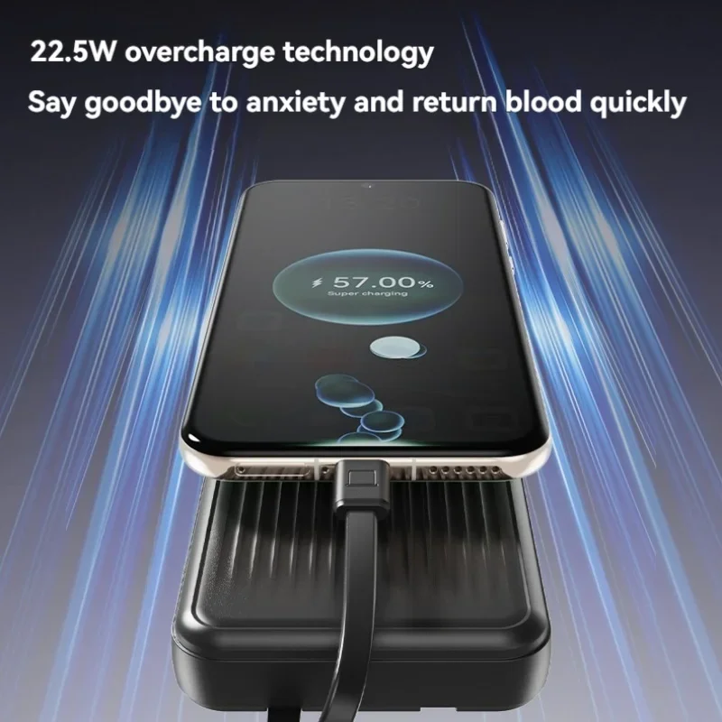 باور بانك Xiaomi MIJIA بقدرة 200000 مللي أمبير في الساعة، بطارية محمولة ذات سعة كبيرة، شحن سريع للغاية، يأتي مع كابلين للهاتف