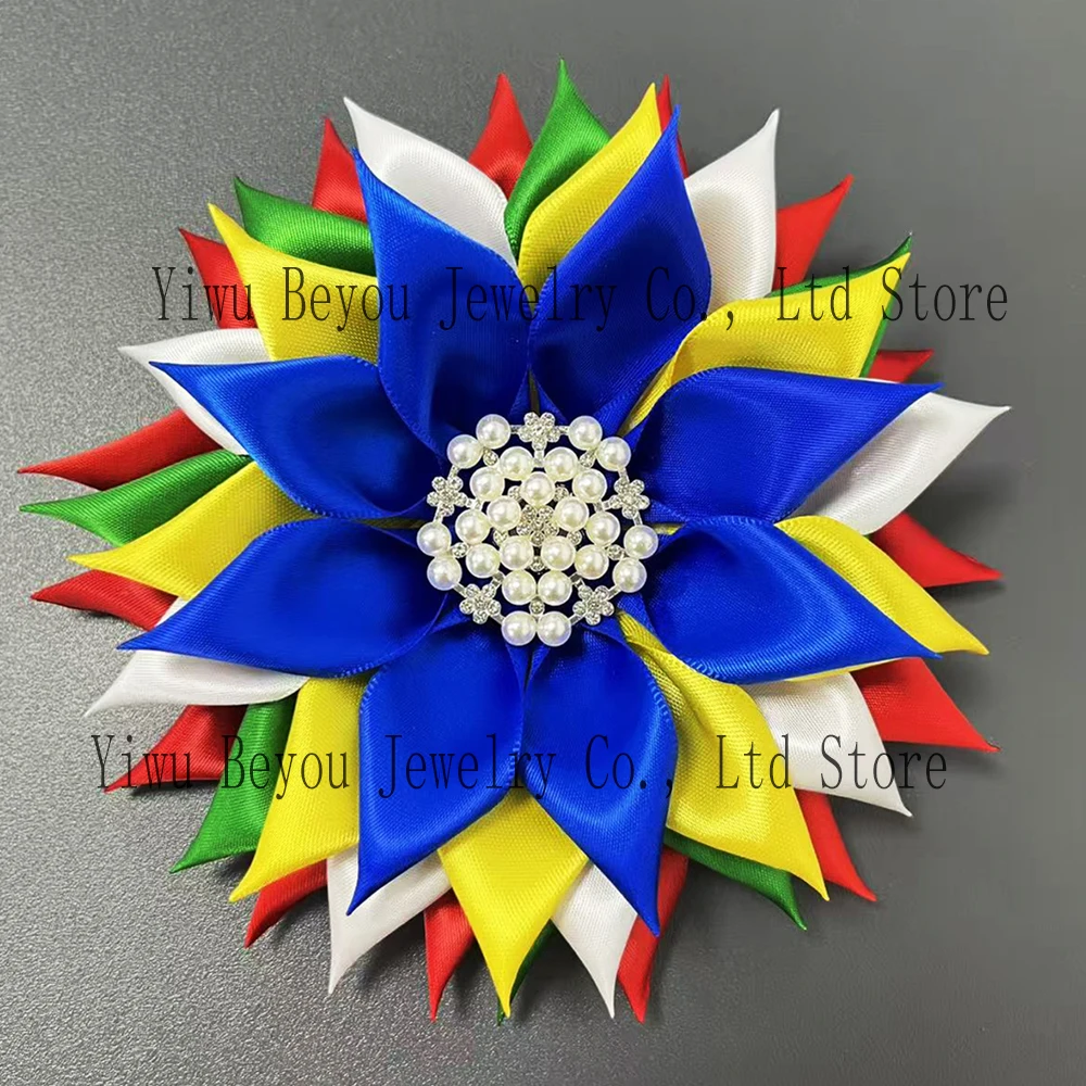 OES Brooch Pin for Women Order of The Eastern Star Gift Greek Sorority Brooch Pin OES  Satin Flower Pin