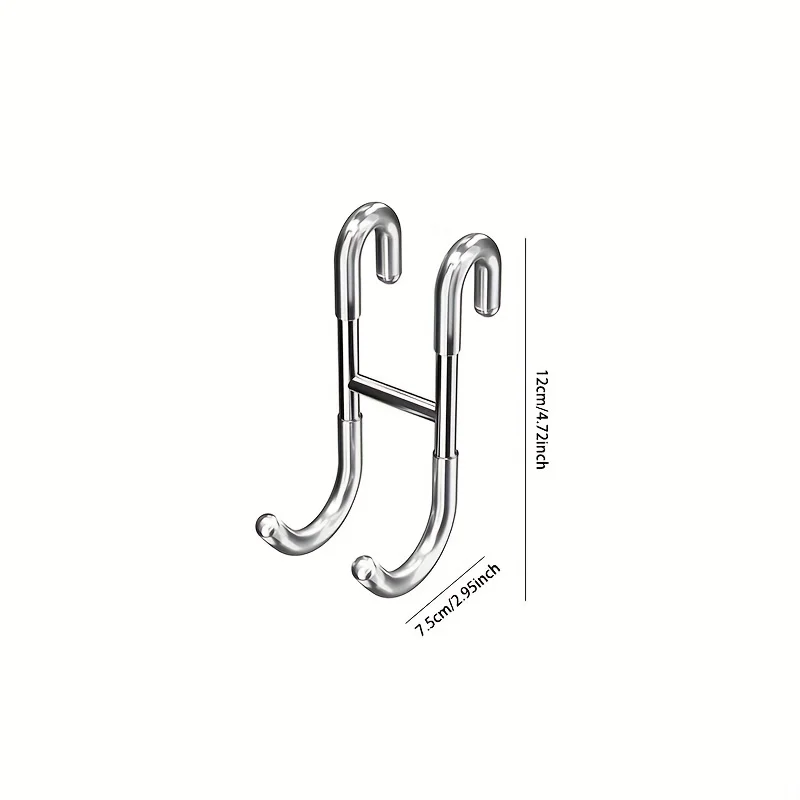 Stainless Steel Towel Hook Robe Hook Heavy-Duty Hanger For Towels Bathroom Partition Hook Multi-Purpose For Bathroom Accessory