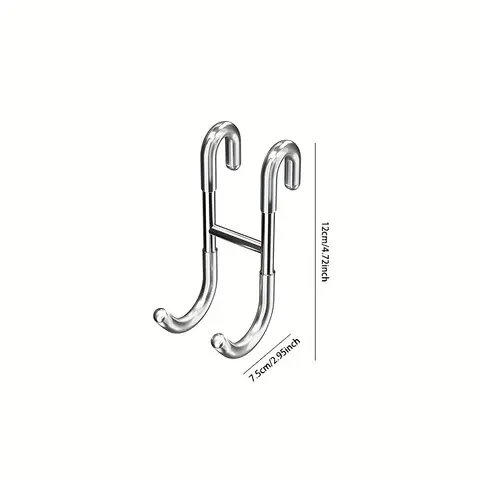 स्टेनलेस स्टील तौलिया हुक रोब हुक तौलिए के लिए हेवी-ड्यूटी हैंगर बाथरूम विभाजन हुक बाथरूम सहायक उपकरण के लिए बहुउद्देश्यीय 10 best sales गटर हुक - №7