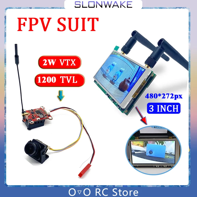 

Передатчик 5,8 ГГц 2000 МВт FPV VTX встроенный микрофон и 56CH Мини монитор FPV 3 дюйма 480 * 272px для дрона свободного стиля дальнего радиуса действия