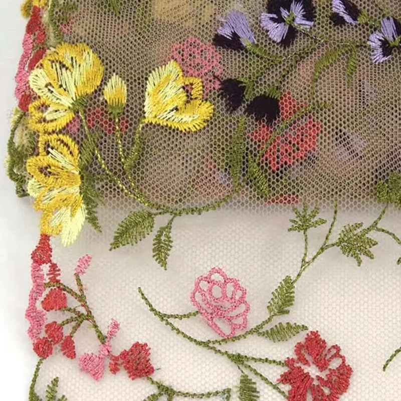 1/3 Yard 18cm-25cm Wide Tulle Embroidered Mesh Lace Underwear Women Bra Dress Lace Fabric For Craft Trim Sewing Accessories Lace