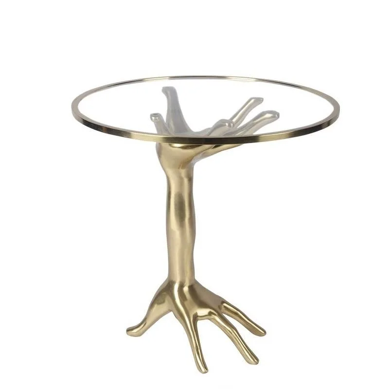 

Art hand-shaped coffee table corner table light luxury creative furniture