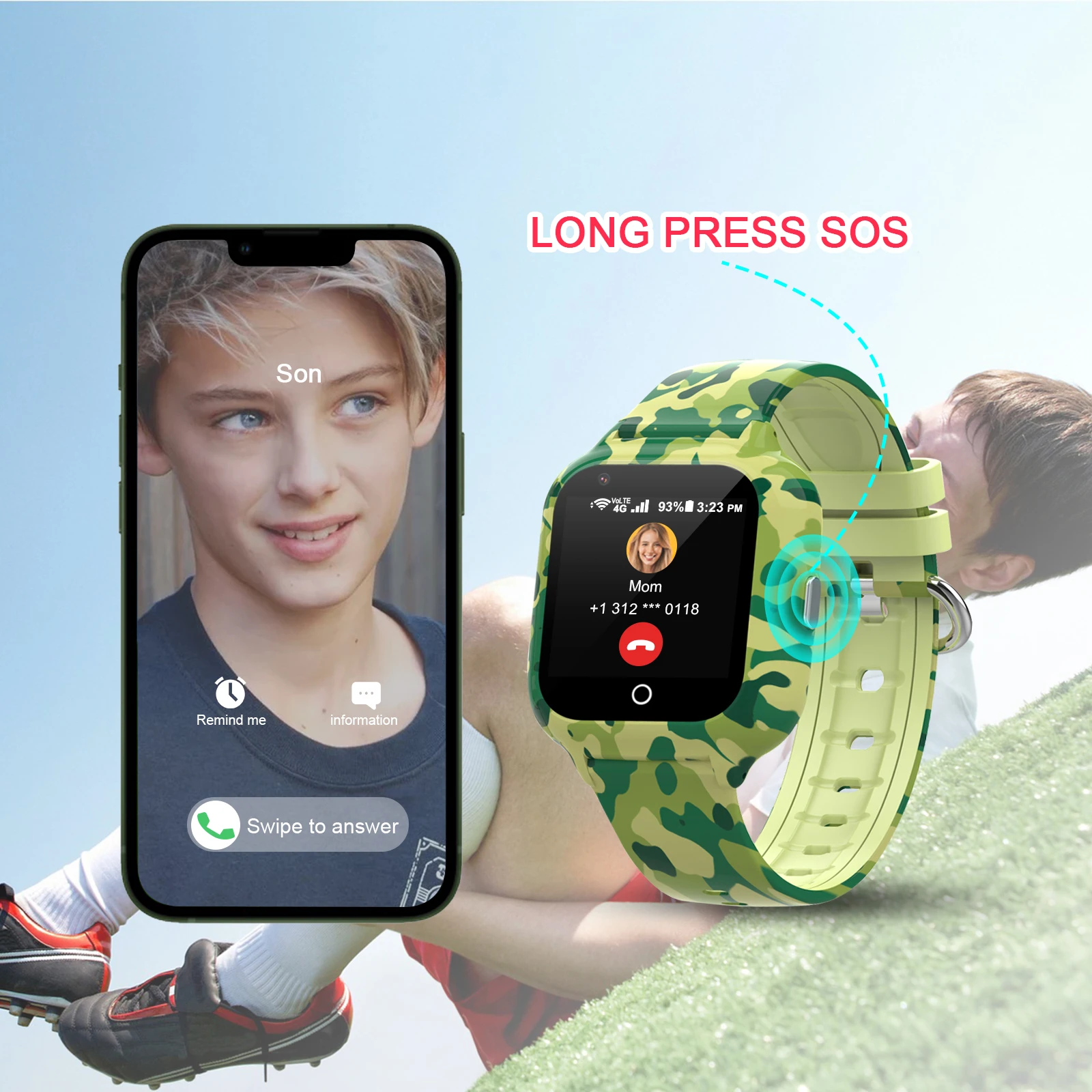 Wonlex 4G SmartWatch Bambini WIFI GPS Smartwatch Tracker Monitor Videochiamata KT22S Anti-Perso Bluetooth App Negozio Kid Smart Watch