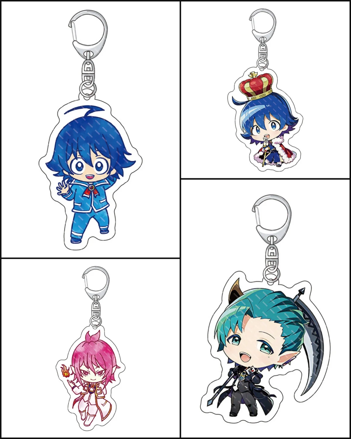 

Anime Welcome To Demon-School Anime Keychain Cosplay Iruma Kun Clara Amelie Kalego Pendant Acrylic Key Chain Keyring friend Gift