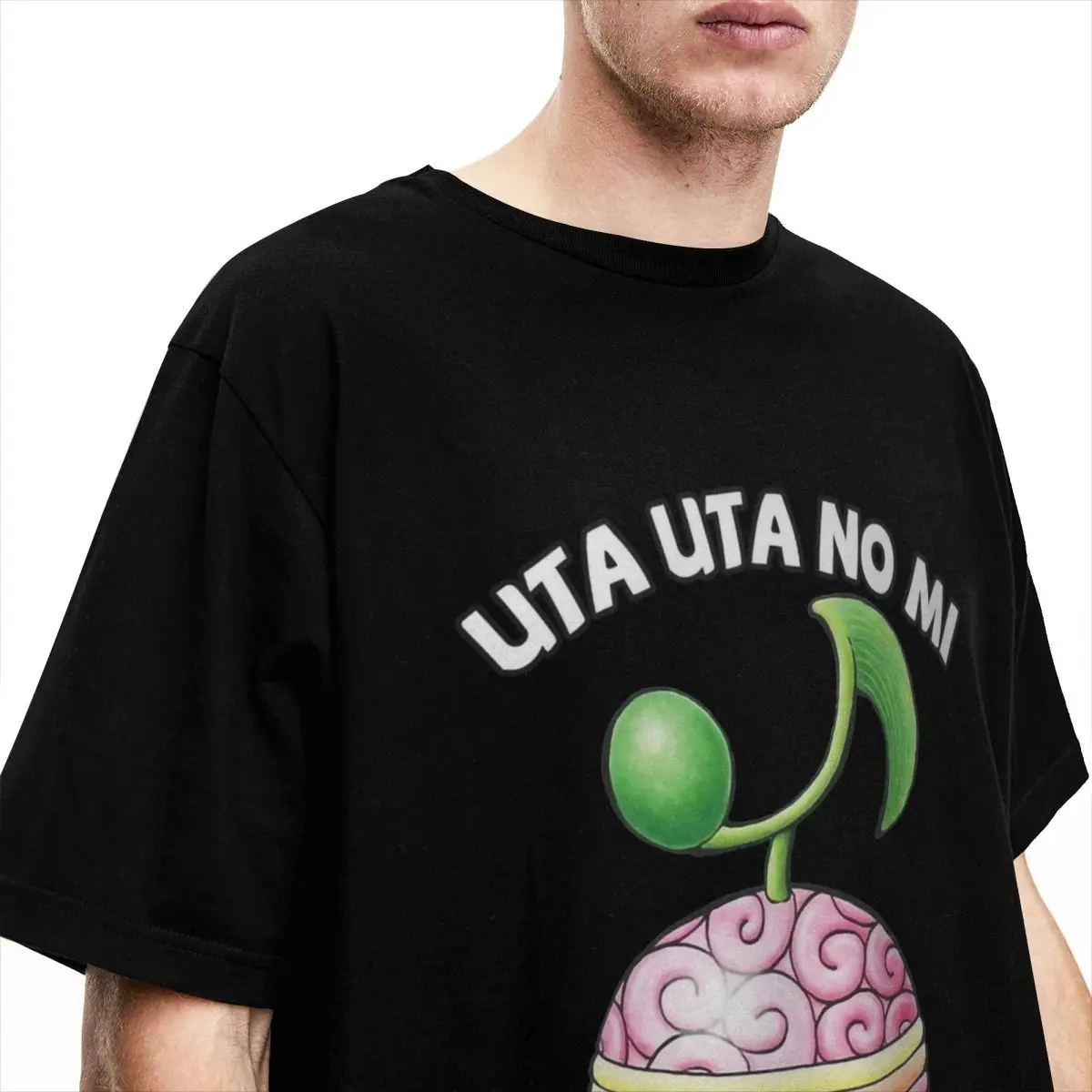 Uta Uta No Mi Devil Fruit T-Shirt Men Women One Piece Funny 100% Cotton Tees Round Collar Short Sleeve T Shirt Party Tops view 3