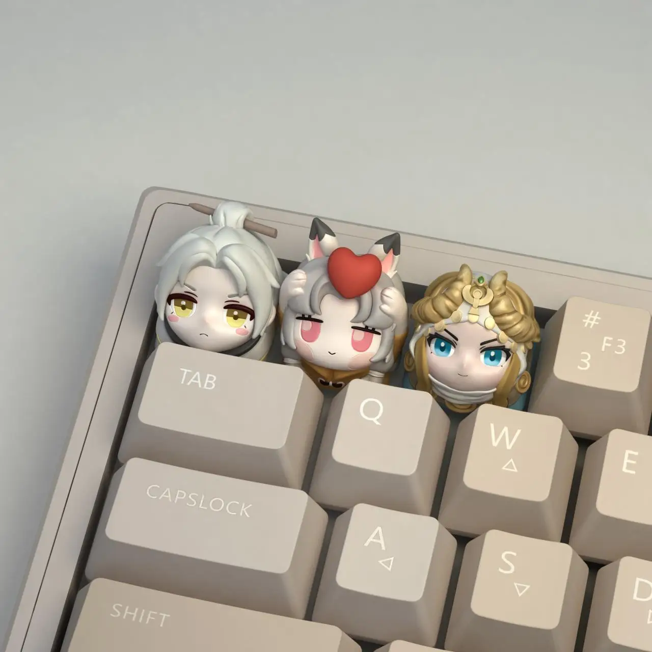 Kurimi Keycaps Naraka: Bladepoint Game Theme Keycaps 1pcs Customization key cap Resin Mechanical Keyboard Keycaps 3D
