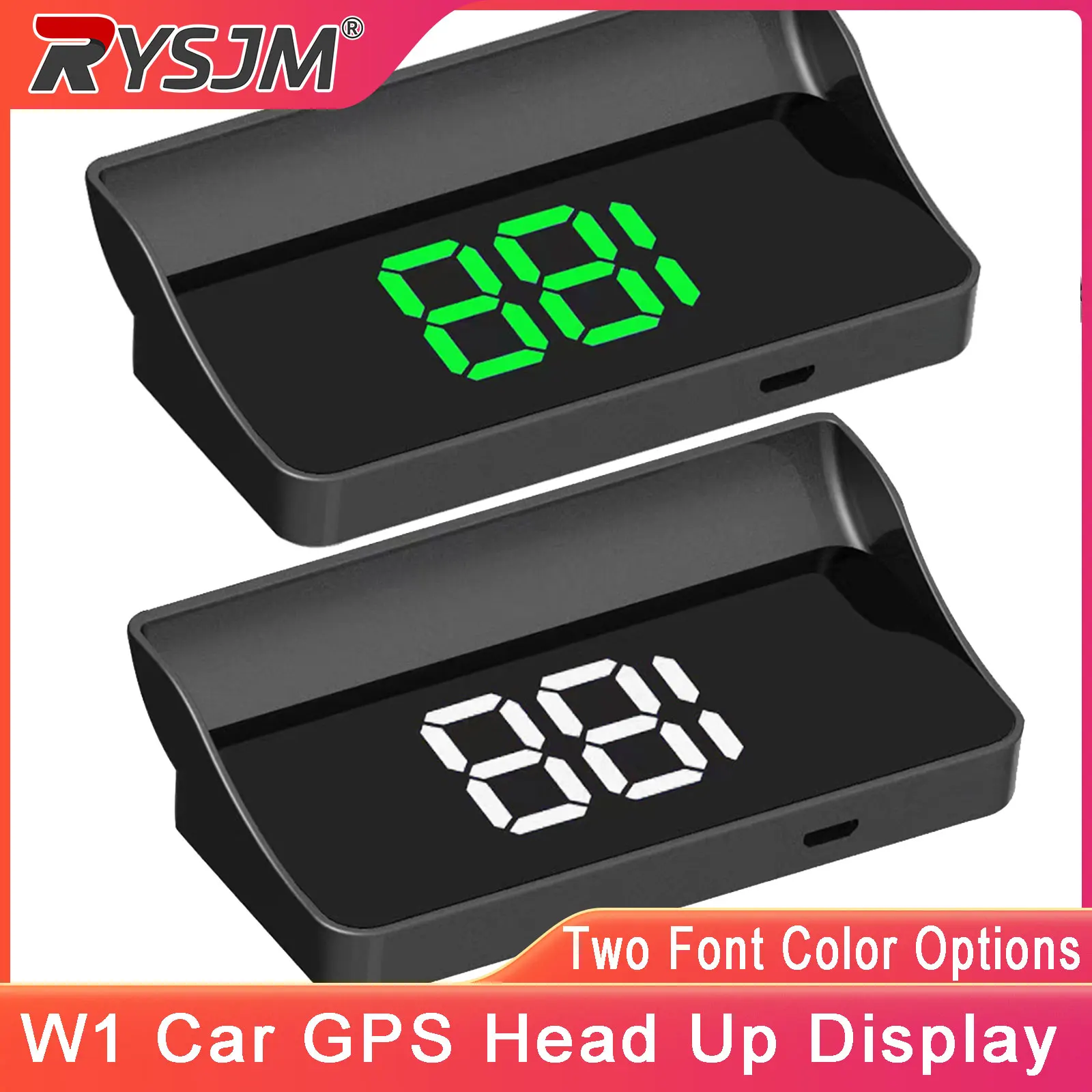 W1 Car Head-up Display HUD GPS System Projector Speedometer Windshield KMH Digital Electronic Speedometer Accesorios