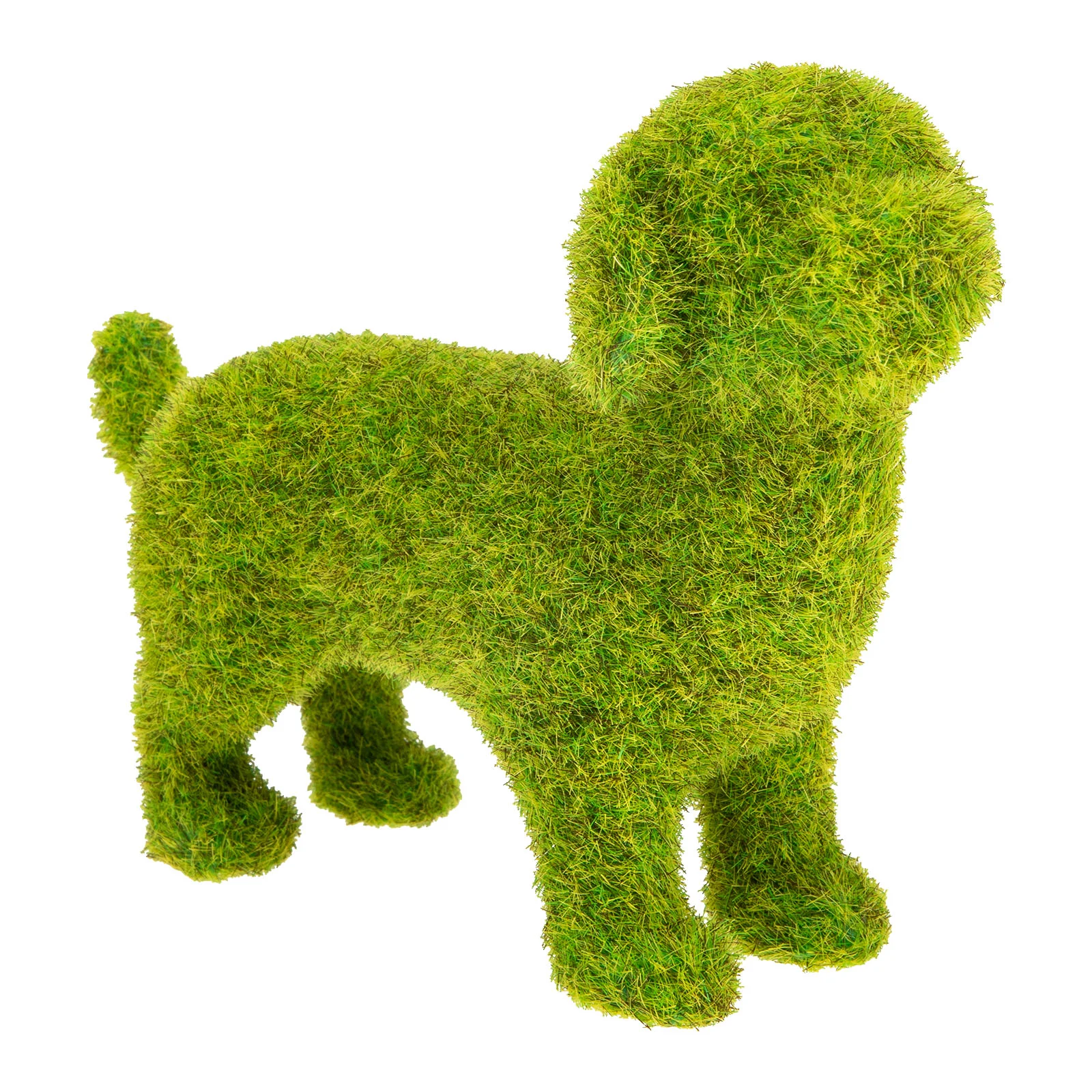 

Garden Flocking Decoration Artificial Moss Animal Flocked Puppy Figurine Grass Sculpture Dog Ornament Outdoor Decorations