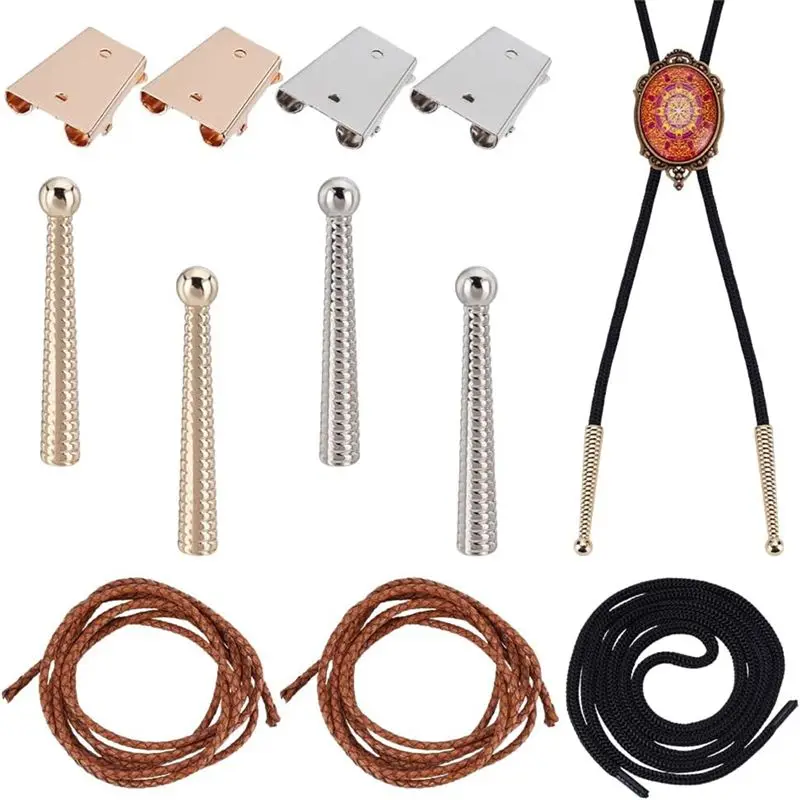 

Tie Tips Replacement End Caps Colorful Bolo Tie Making Kit For DIY Sweater Chain Necklace Jewelry Making