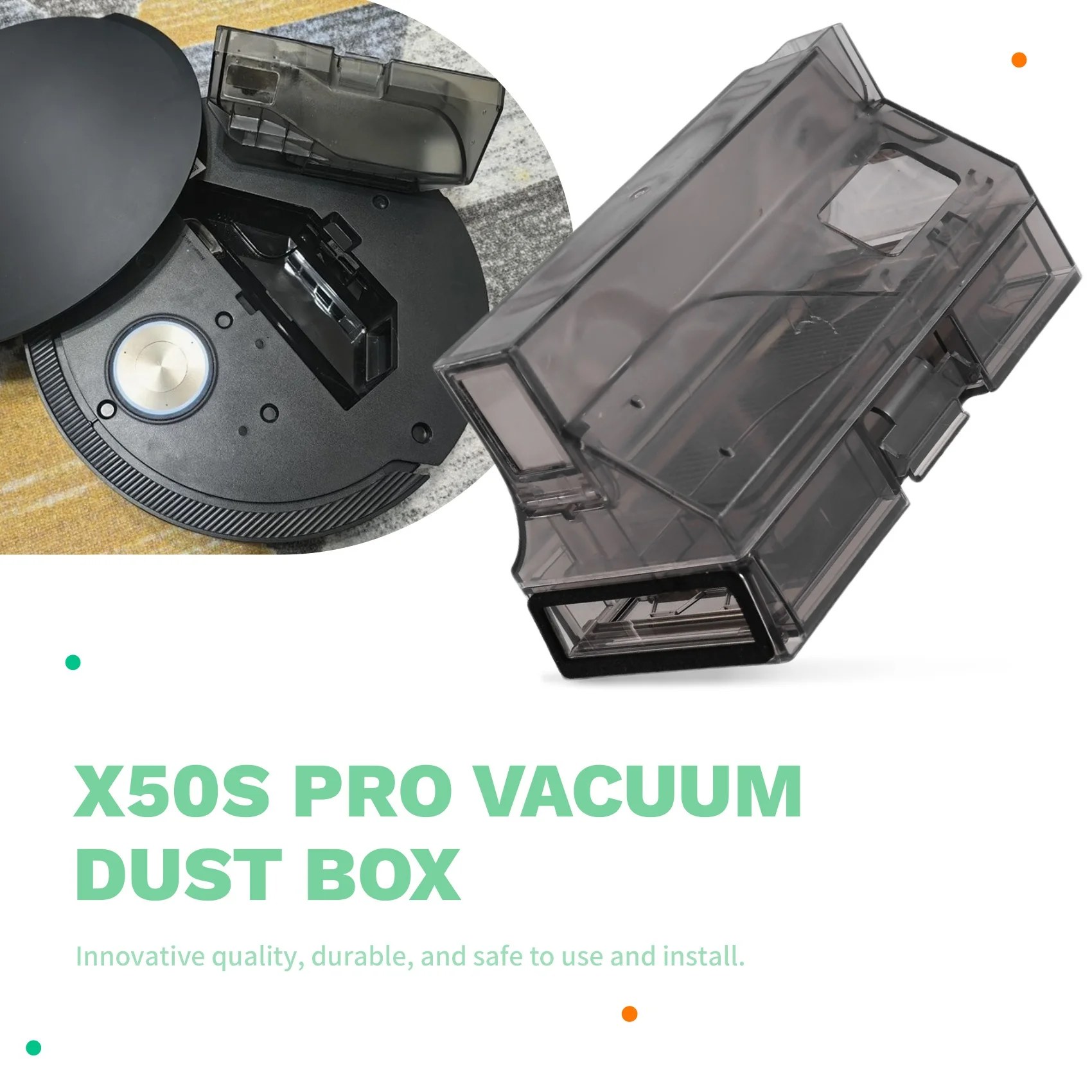 

【DURABLE】Запасные части для пылесосов Dreame X50/X50pro/X50s/X50s Pro - Комплект контейнеров для пыли и мусорных баков