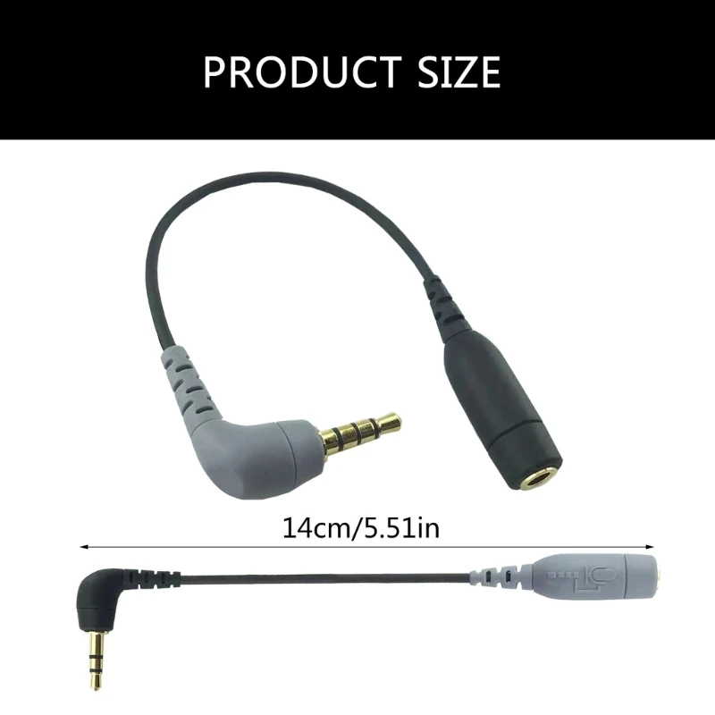 Quality 3.5mm TRRS to Sound Adaptor Cable for SC3/SC4 Microphone