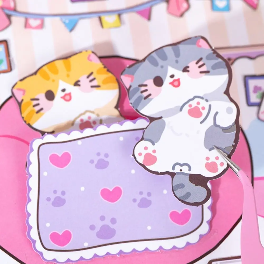 

Kawaii Монтессори магнитная тихая книга ручной работы мультяшный кот наклейка книга бумага ручная книга DIY детская занятая книга игрушка подарок на день рождения