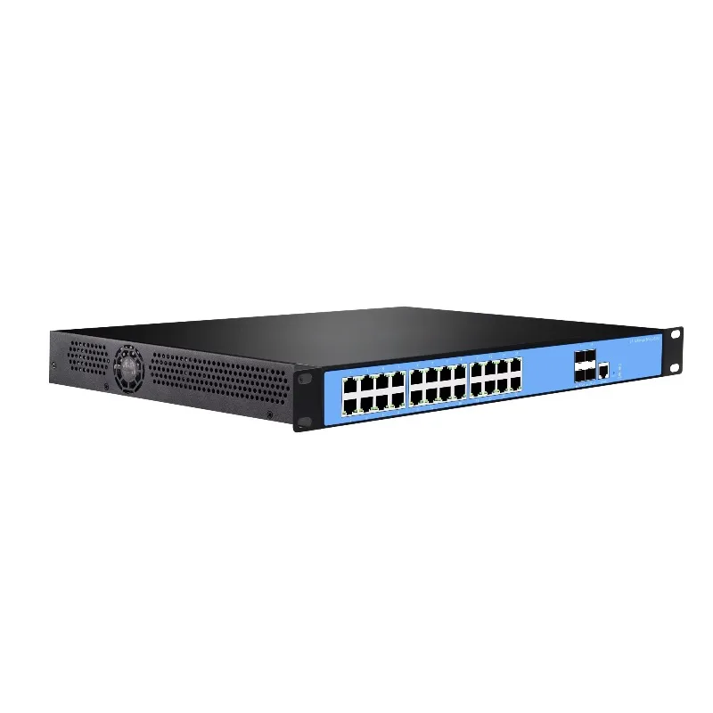

Commercial Grade 28-Port 10G Uplink 24 Gigabit Optical Electric PoE Steel Alloy L3 Core Switch SNMP QoS Network