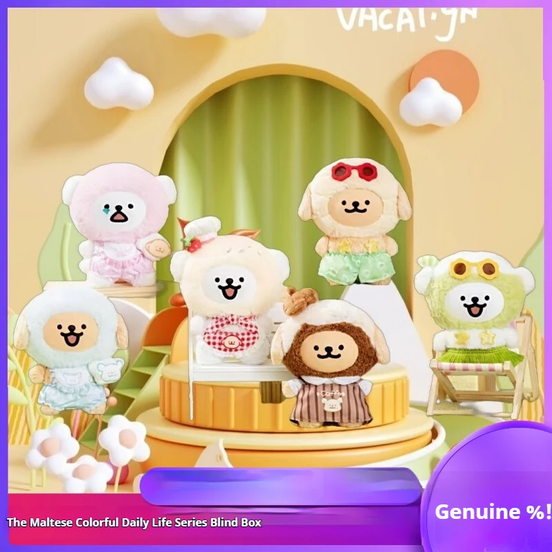 

The Maltese Colorful Daily Life Series Blind Box Cute Dolls Maltese Action Figure Mystery Box Surprise Gift Toys